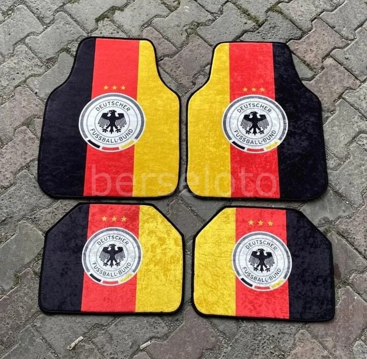 Almanya Bayrak Tasarımlı Dekoratif Araç İçi Paspas Seti