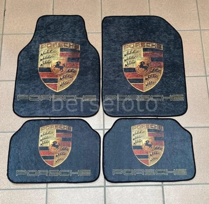 Porsche Logolu Premium Araç İçi Dekoratif Paspas Seti