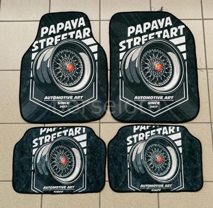 Papaya Street Art Tasarım Araç İçi Dekoratif Paspas Seti