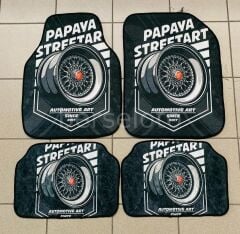 Papaya Street Art Tasarım Araç İçi Dekoratif Paspas Seti